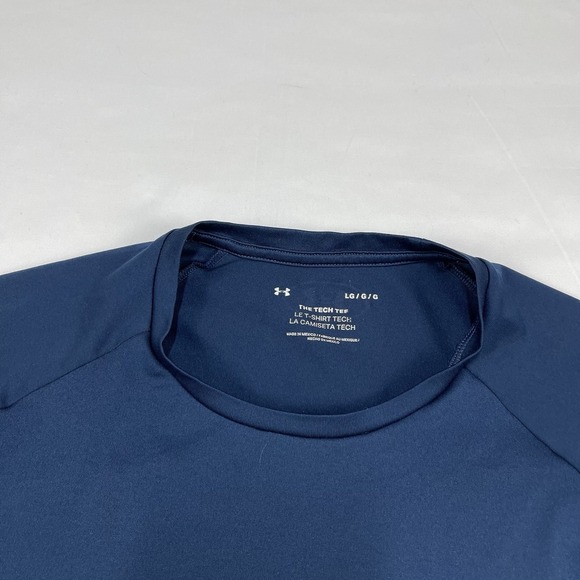 Under Armour Tech 2.0 Tee Shirt Mens  Large Navy Short Sleeve Quick Dry - Picture 6 of 13